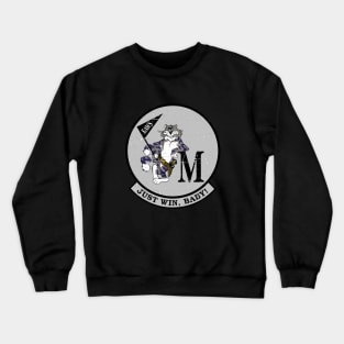 F-14 Tomcat - Just Win, Baby - Silver - Grunge Style Crewneck Sweatshirt